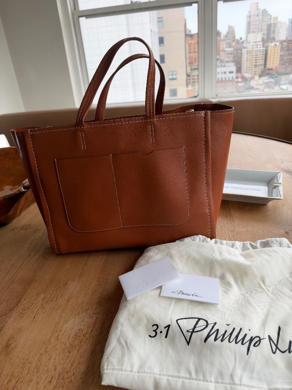 NWT 3.1 Phillip Lim Hudson City Tote Cognac Leather